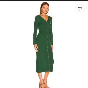 LPA Green Midi Dress